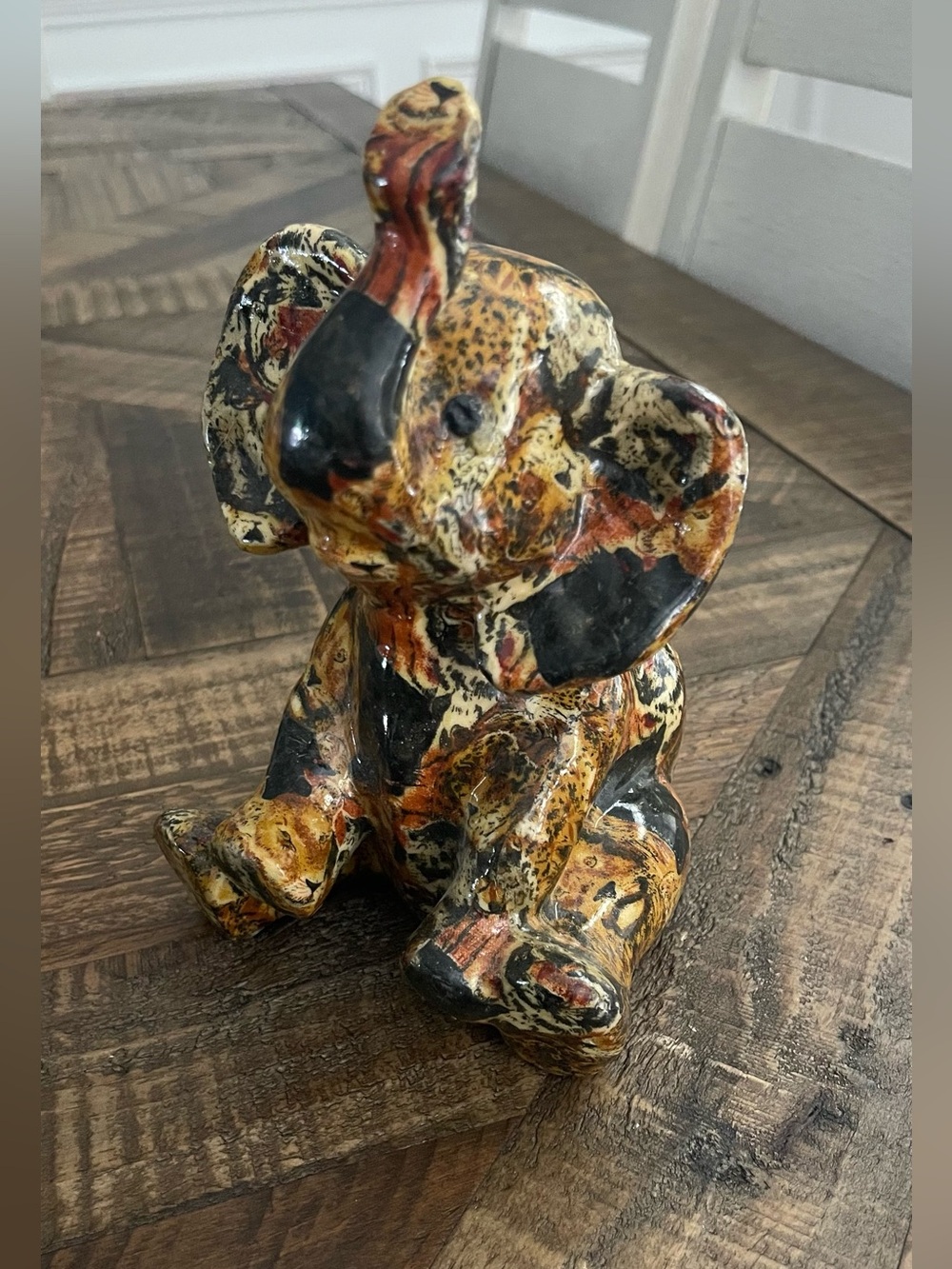 Formalities by Baum Bros. Vintage porcelain sitting elephant figurine